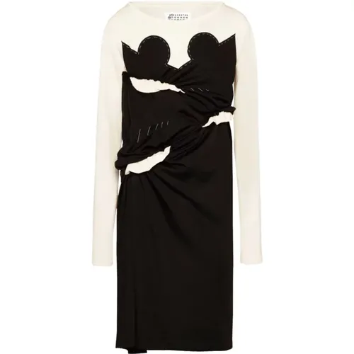 White Midi Dress , female, Sizes: S, XS, M - Maison Margiela - Modalova