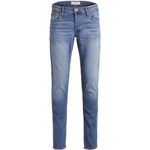 Blaue Herrenjeans mit Reißverschluss und Knopf , Herren, Größe: W27 L32 - jack & jones - Modalova