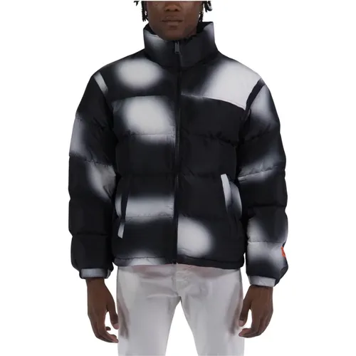 Ex-Ray AOP Blur Nylon Puffer Jacket , male, Sizes: M - Heron Preston - Modalova