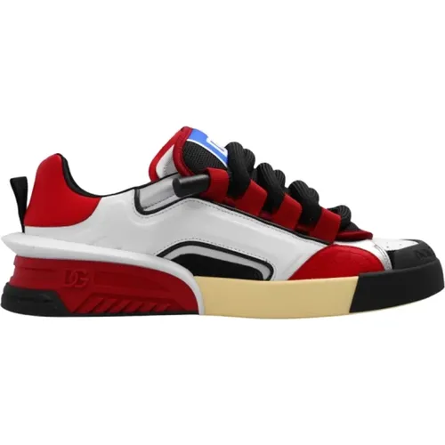 White Red Black Portofino Sneakers , male, Sizes: 6 UK - Dolce & Gabbana - Modalova