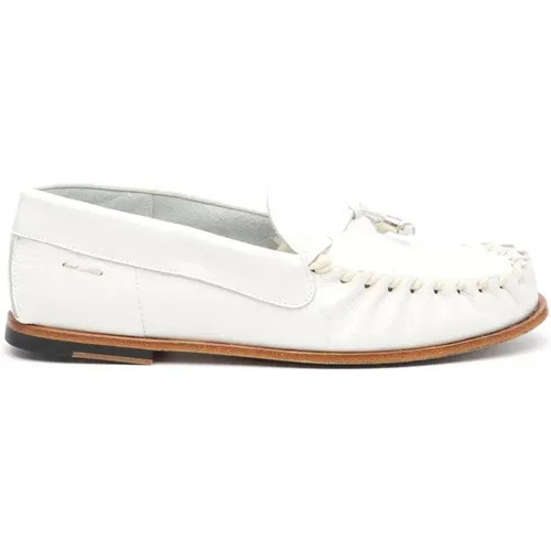 Weiße Lederloafer Schuh , Herren, Größe: 36 EU - Alexander Hotto - Modalova