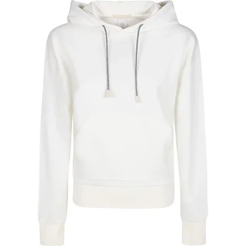 Hooded Cotton Wool Leather Sweatshirt , female, Sizes: L, S, M, XS - Eleventy - Modalova