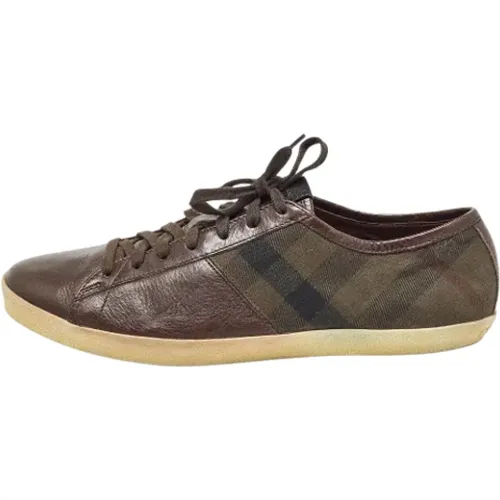 Pre-owned Sneakers, male, , Size: 11 US Pre-owned Canvas sneakers - Burberry Vintage - Modalova