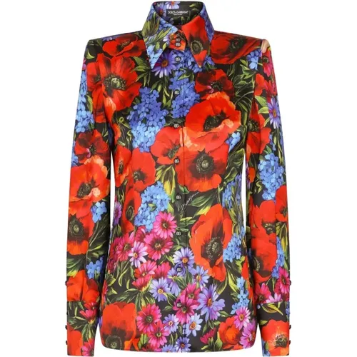 Meadow shirt , female, Sizes: S - Dolce & Gabbana - Modalova