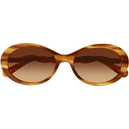 Zelie Sonnenbrille - Braun/Orange Verlaufsgläser , Damen, Größe: ONE Size - Chloé - Modalova