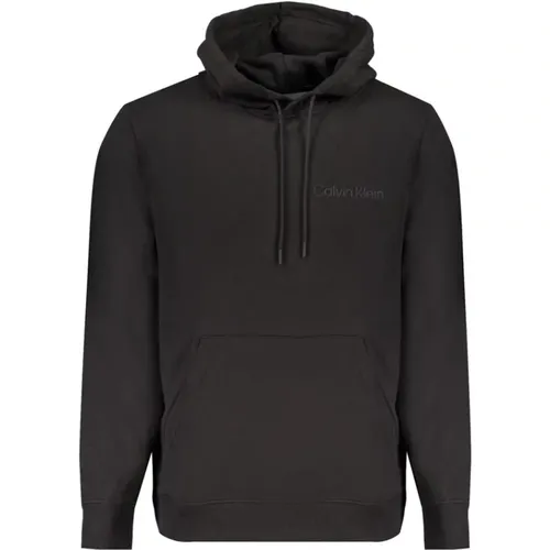 Schwarzer Baumwoll-Hoodie Sweatshirt Logo-Druck , unisex, Größe: M - Calvin Klein - Modalova