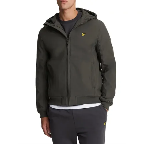 Zip-throughs, male, , Size: L Grey Softshell Fleece Back Jacket - Lyle & Scott - Modalova