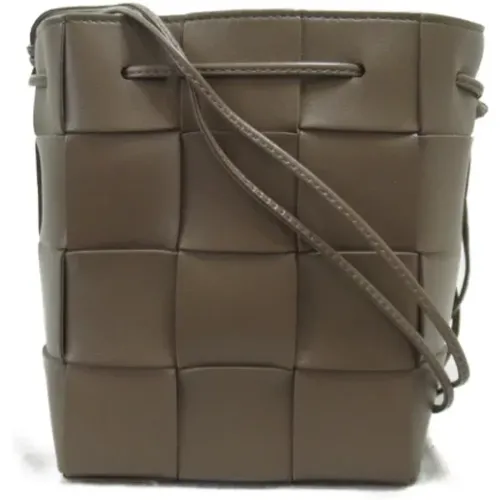 Pre-owned Bucket Bags, female, , Size: ONE SIZE Pre-owned Leather shoulder-bags - Bottega Veneta Vintage - Modalova