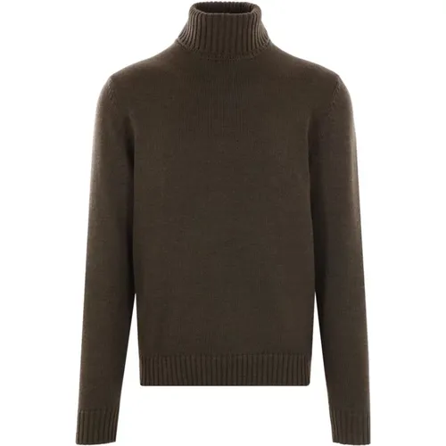 Turtlenecks, male, , Size: L Knitted Roll Neck Sweater - Zanone - Modalova