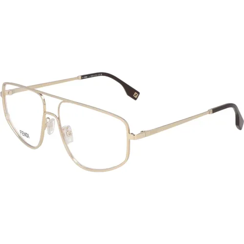 Stilvolle Metallbrille Unregelmäßige Form - Fendi - Modalova