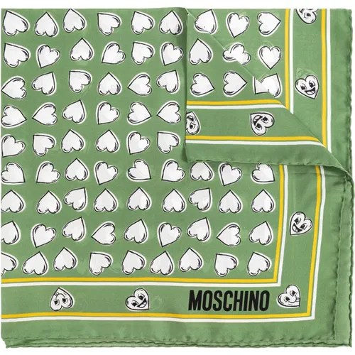 Silky Scarves, unisex, , Size: ONE SIZE Silk scarf - Moschino - Modalova