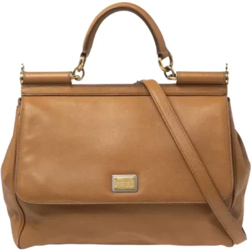 Pre-owned Leder Handtaschen , Damen, Größe: ONE Size - Dolce & Gabbana Pre-owned - Modalova