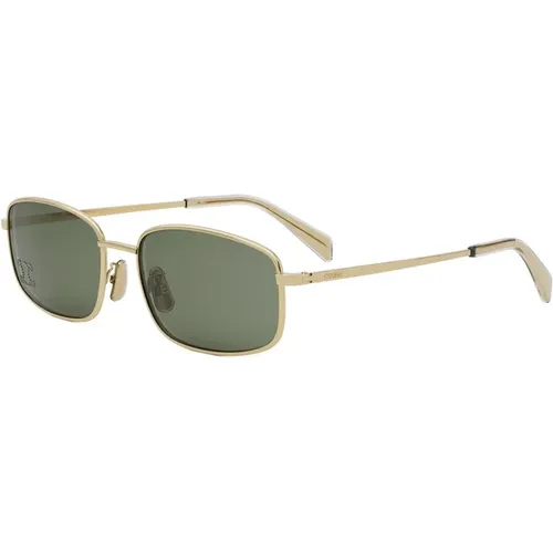 Triomphe Sunglasses Gold Green Crystals , female, Sizes: 60 MM - Celine - Modalova