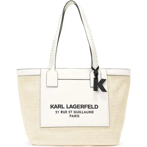 Raffia Gewebte Tote Tasche - Karl Lagerfeld - Modalova