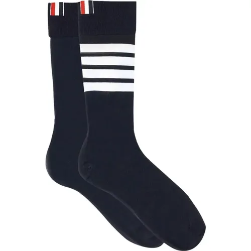 High-Cut 4Bar Socks , male, Sizes: ONE SIZE - Thom Browne - Modalova