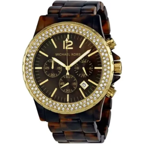 Watches, female, , Size: ONE SIZE Brown Resin Analog Quartz Watch - Michael Kors - Modalova