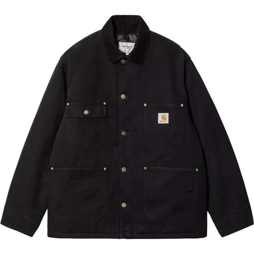 Schwarze Arbeitsjacke OG Chore Coat , Herren, Größe: L - Carhartt WIP - Modalova