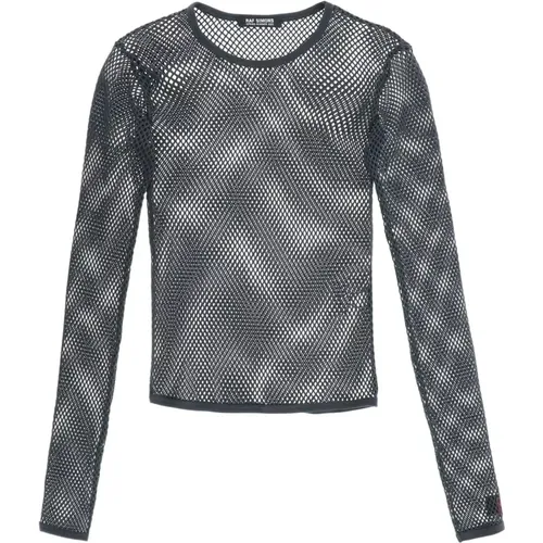 Langarm Fishnet Knit T-Shirt - Raf Simons - Modalova