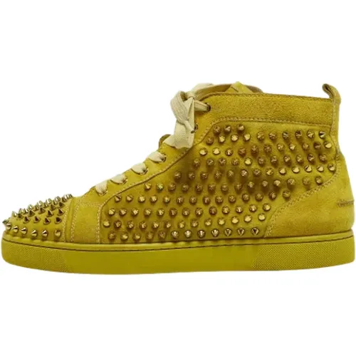 Pre-owned Sneakers, male, , Size: 10 US Pre-owned Suede sneakers - Christian Louboutin Pre-owned - Modalova