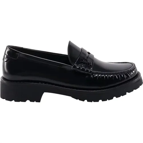 Leather Loafer Shoes , female, Sizes: 2 1/2 UK, 3 1/2 UK - Saint Laurent - Modalova