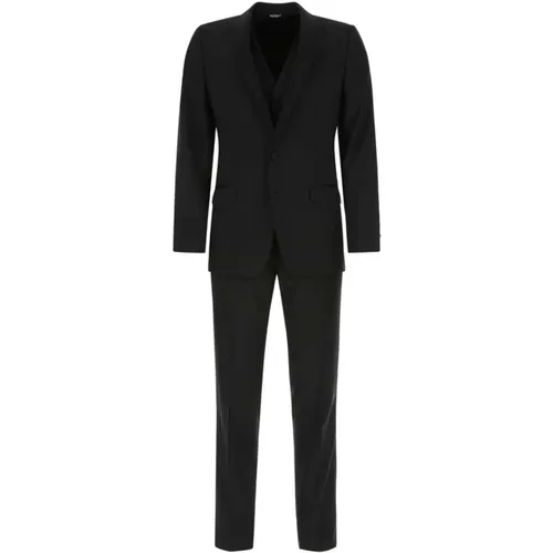 Single Breasted Suits, male, , Size: S Single Stripe Suit - Dolce & Gabbana - Modalova