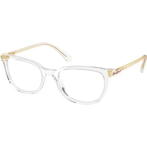 Glasses, unisex, , Size: ONE SIZE Elegant and Technological Transparent Eyeglasses with Light Point - Swarovski - Modalova