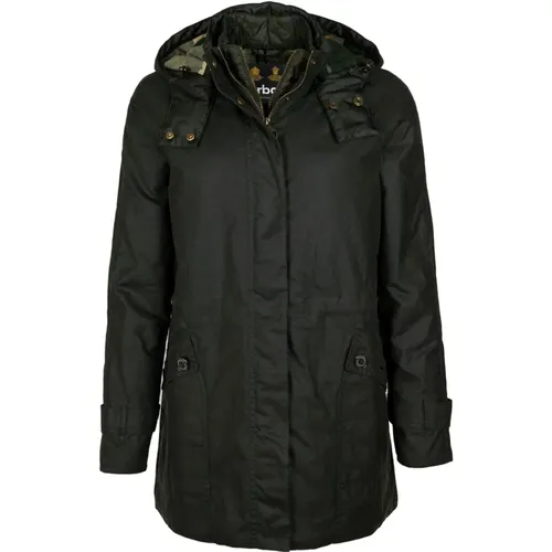 Mittellange Fishtail Parka Jacke , Damen, Größe: XS - Barbour - Modalova