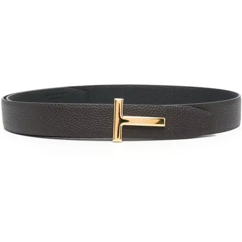 Belts, male, , Size: 100 CM Leather Belt Stylish Accessories - Tom Ford - Modalova