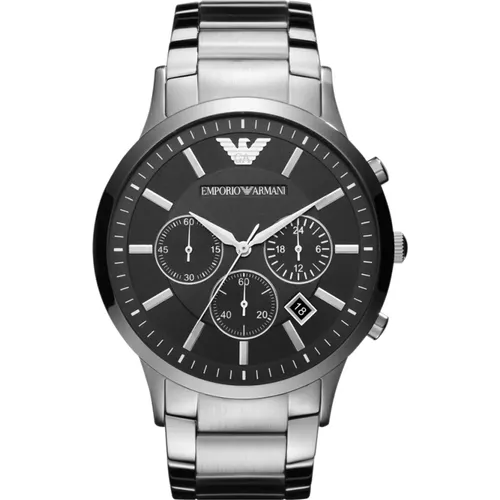 Watches, unisex, , Size: ONE SIZE Ar2460 Stainless Steel Watch - Elegant and Fashionable - Emporio Armani - Modalova