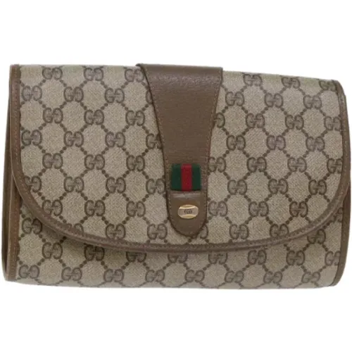 Pre-owned Clutches, female, , Size: ONE SIZE Pre-owned Leather clutches - Gucci Vintage - Modalova