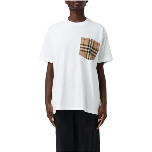 T-Shirts, female, , Size: L Pocket Detail TShirt - Burberry - Modalova