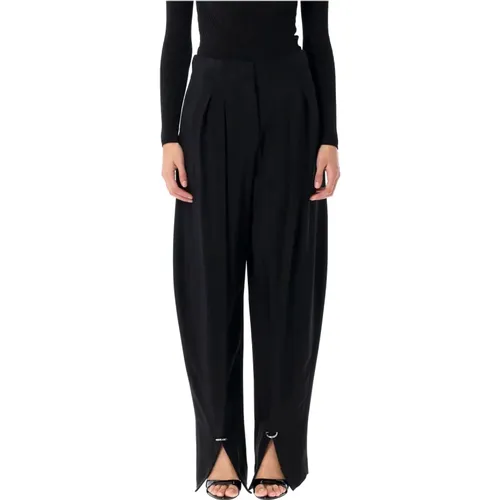 Schwarze Pierced Loose Tailored Hose - Mugler - Modalova