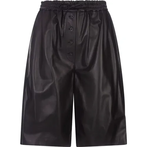 Leather Drawstring Shorts , female, Sizes: S, XS - Jil Sander - Modalova