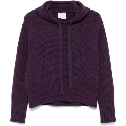 Plum Wool Knit Hoodie Sweater , female, Sizes: XS - Forte Forte - Modalova