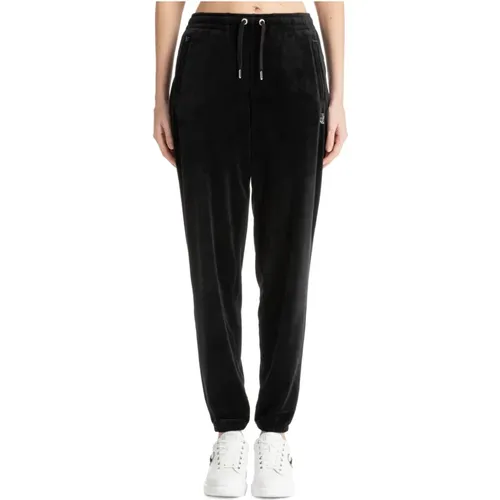 Mittlere Taille Kordelzug Sweatpants mit Swarovski , Damen, Größe: M - Juicy Couture - Modalova