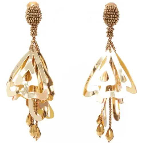 Pre-owned Fabric earrings , female, Sizes: ONE SIZE - Oscar De La Renta Pre-owned - Modalova