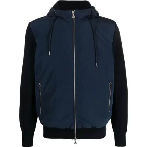 Polyester and Wool Jacket with Feather Down Lining , male, Sizes: L - PAUL & SHARK - Modalova