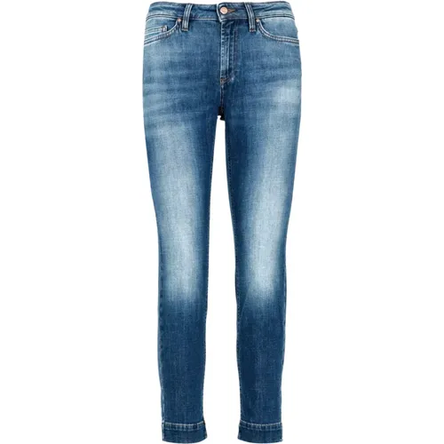 Jeans mit mittlerer Waschung und Logo , Damen, Größe: W26 - Don The Fuller - Modalova
