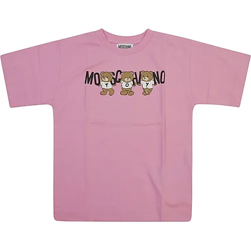 Teddybär-Logo T-Shirt - Moschino - Modalova