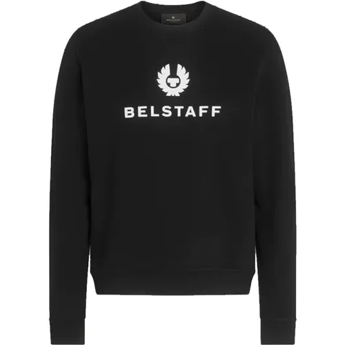 Signature Crewneck Sweatshirt in , male, Sizes: 2XL - Belstaff - Modalova