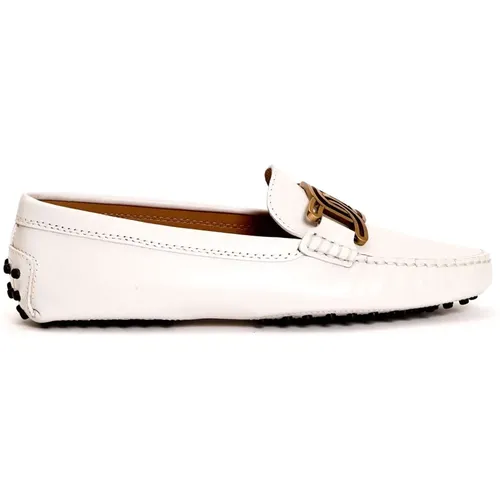 Loafers, female, , Size: 8 US Bianco Aw22 Women`s Moccasins - TOD'S - Modalova