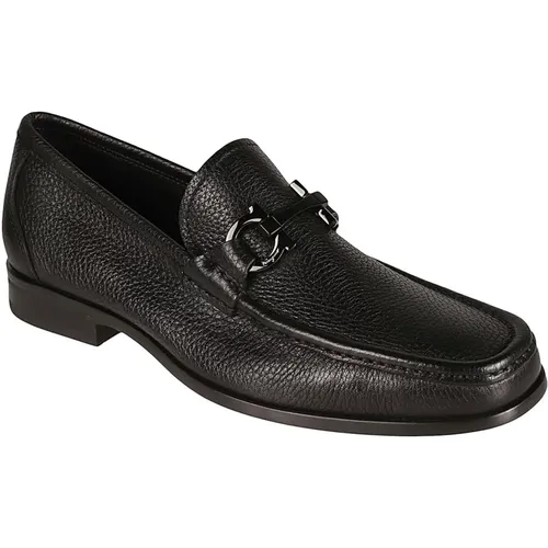 Leather Horsebit Mocassin Loafers , male, Sizes: 4 1/2 UK, 8 UK - Salvatore Ferragamo - Modalova