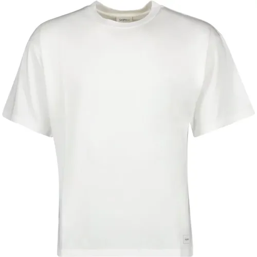 Weißes Baumwoll-Jersey T-Shirt , Herren, Größe: L - Saint Laurent - Modalova