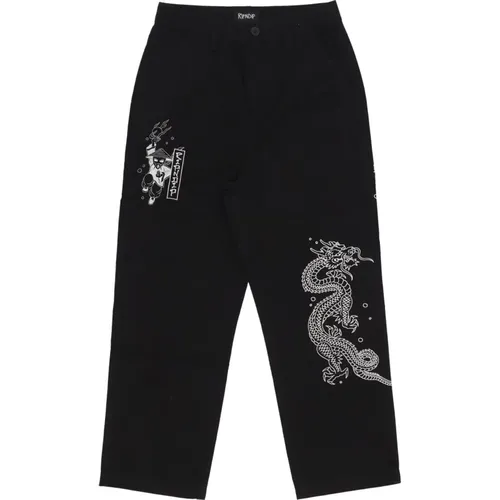 Schwarze Weite Herrenhose , Herren, Größe: W32 - Ripndip - Modalova