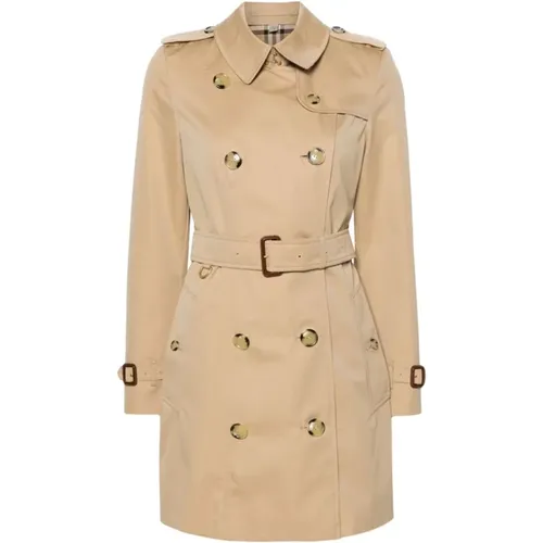 Cotton Trench Coat , female, Sizes: M - Burberry - Modalova