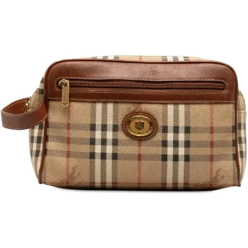 Pre-owned Clutches, female, , Size: ONE SIZE Pre-owned Canvas clutches - Burberry Vintage - Modalova