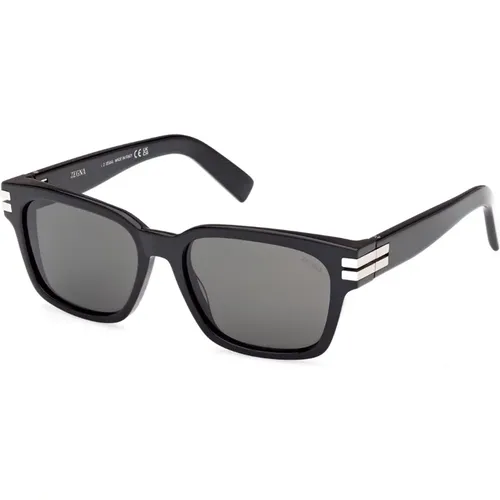 Sunglasses, unisex, , Size: 55 MM Grey/Grey Sunglasses - Ermenegildo Zegna - Modalova