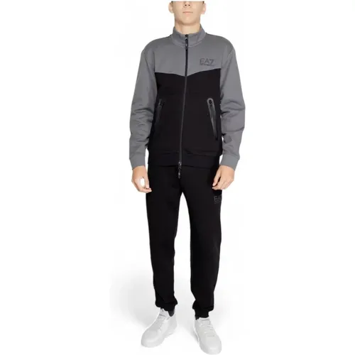 Training Sets, male, , Size: S Cotton Sweatsuit with Comfortable Fit - Emporio Armani EA7 - Modalova