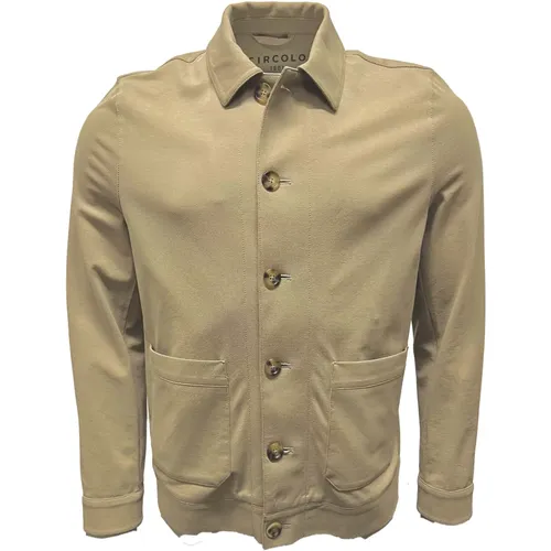 Waschbare Piquet Work Jacket, Sand , Herren, Größe: 2XL - Circolo 1901 - Modalova