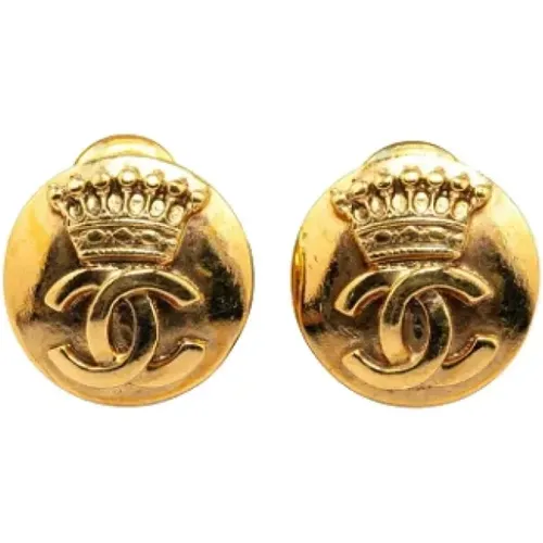 Pre-owned Jewellery, female, , Size: ONE SIZE Pre-owned Metal earrings - Chanel Vintage - Modalova